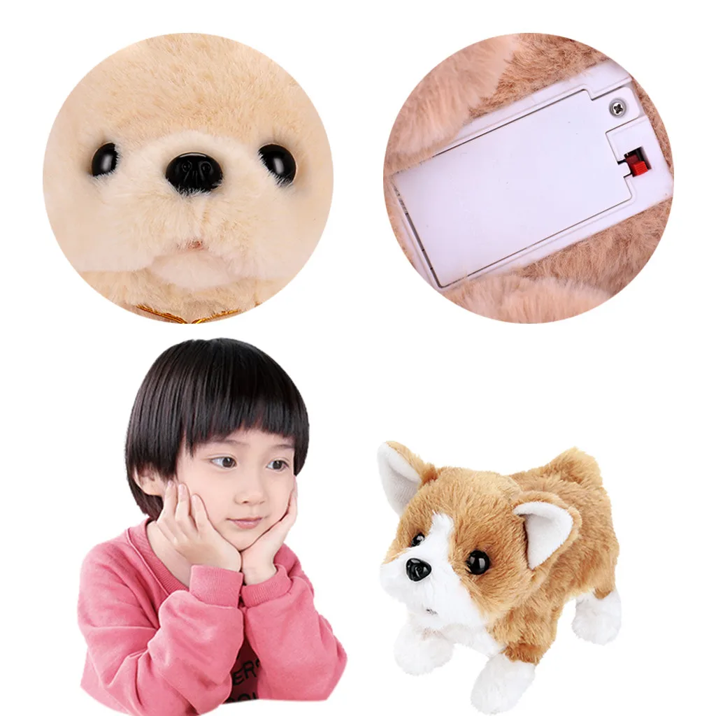 Собака робот электронная собака плюшевая Милая ходячая лай электрическая