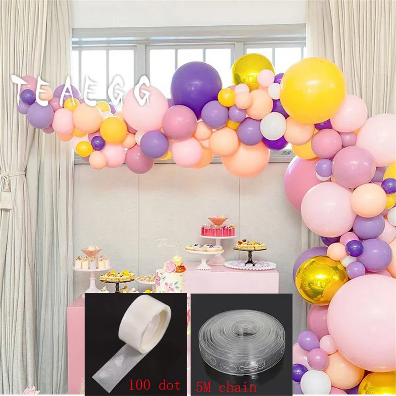 105 шт золотой 4D надувной шар из алюминиевой фольги арки для свадебной вечеринки