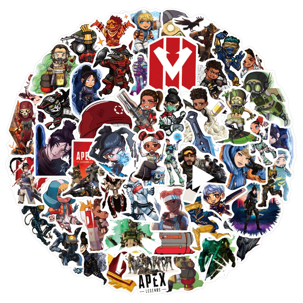 10/30/50PCS Apex Game Stickers Car Bike Travel Luggage Guitar Laptop Waterproof DIY Funny Classic Toy Cartoon Sticker Decals - купить по