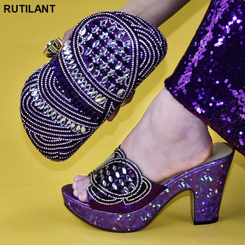 Новое поступление Итальянский комплект из туфель и сумочки в итальянском стиле