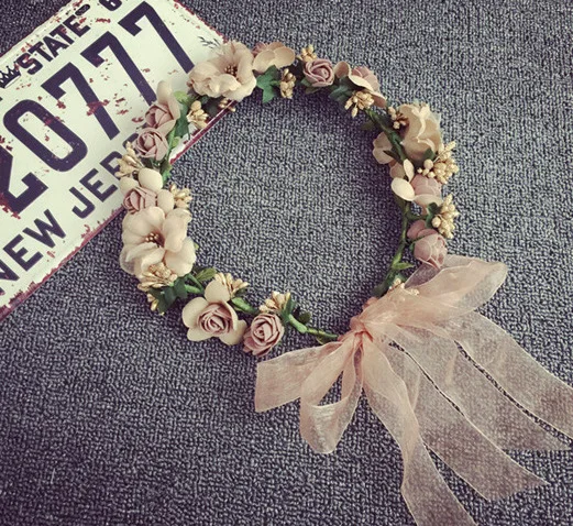 Свадебный веночек пляжная одежда с цветком Повязка на голову Цветочная