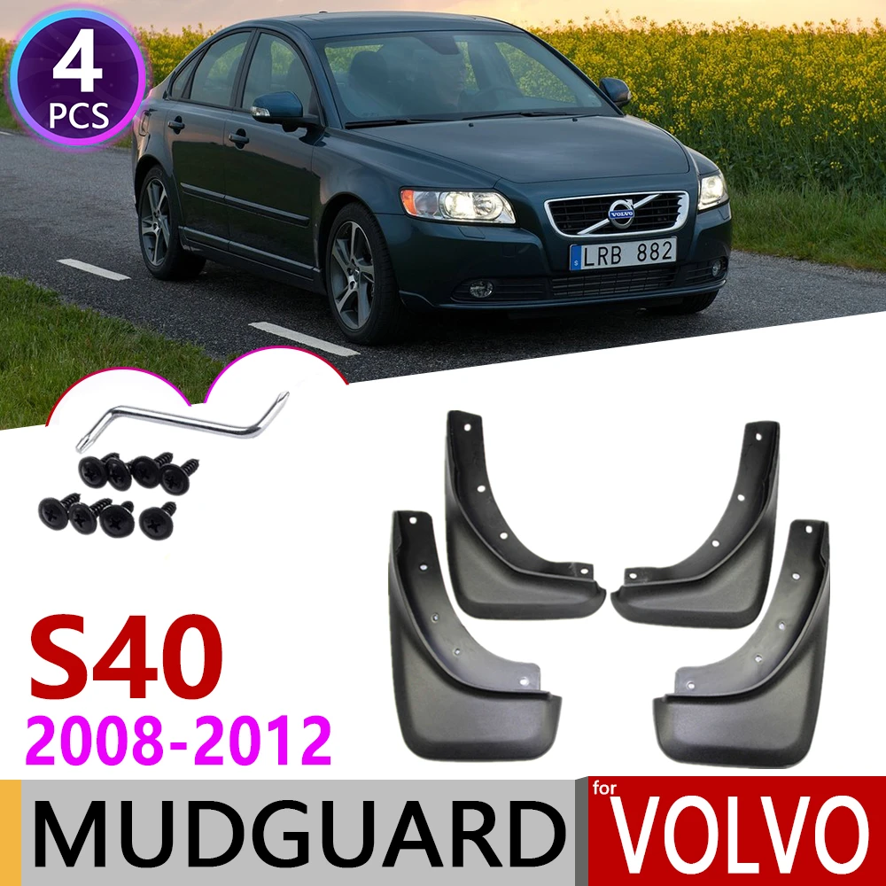 Переднее и заднее автомобильное Брызговики для Volvo S40 2008 ~ 2012 брызговики в