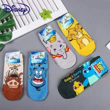 Дисней Король Лев Simba/Кабан/Аладдин лампа Бог/Дамбо носки Harajuku мультфильм печати смешные носки Весна короткие носки