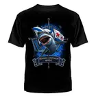 Футболка темно-синяя русская футболка s россия путин военный культ Мужская одежда акула