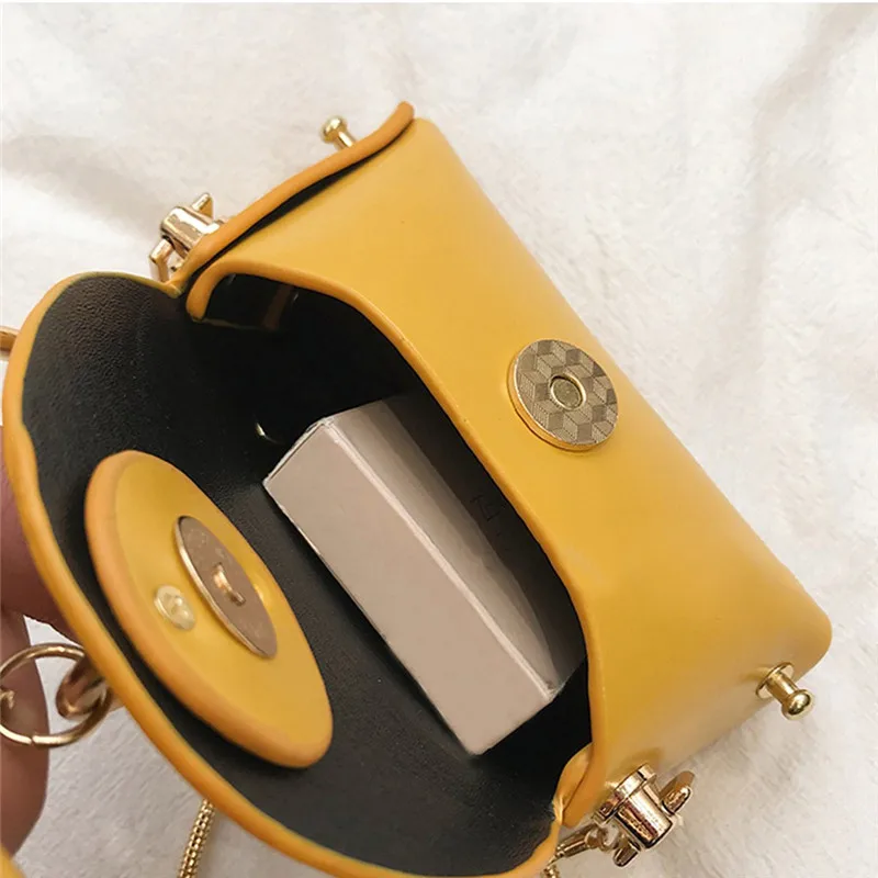 Модная супер мини-сумочка маленькая цепочка для девочек с круглым кольцом