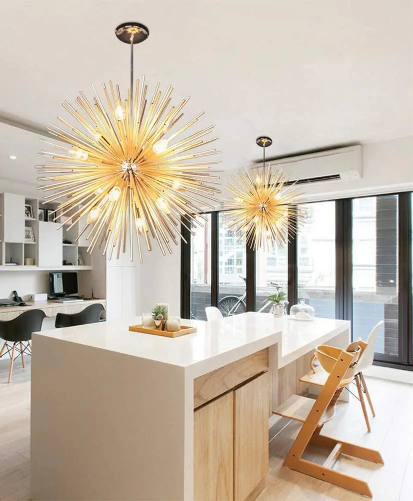 Скандинавский артистический светодиодный алюминиевый телефон золотые