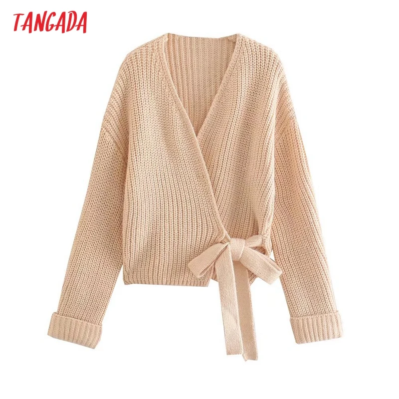 

Кардиган женский трикотажный с бантом, в винтажном стиле