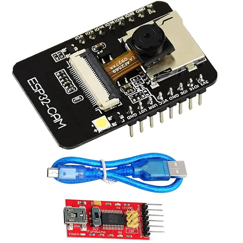 

ESP32-CAM Development Board WIFI Bluetooth ESP32 Camera Module with USB Cable Serial Converter Programmer Module