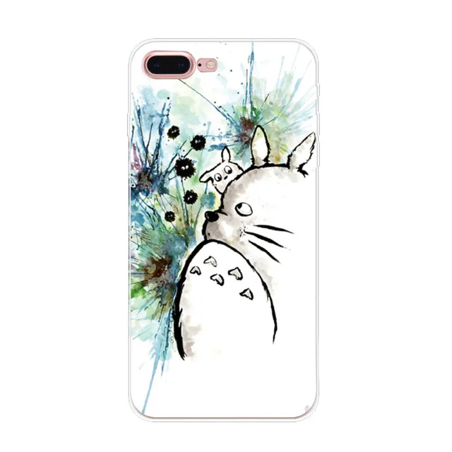 Милый мягкий чехол Totoro из ТПУ для IPhone X XR XS Max 5 5s Se силиконовый полный iphone 8 7 6 Plus Fundas