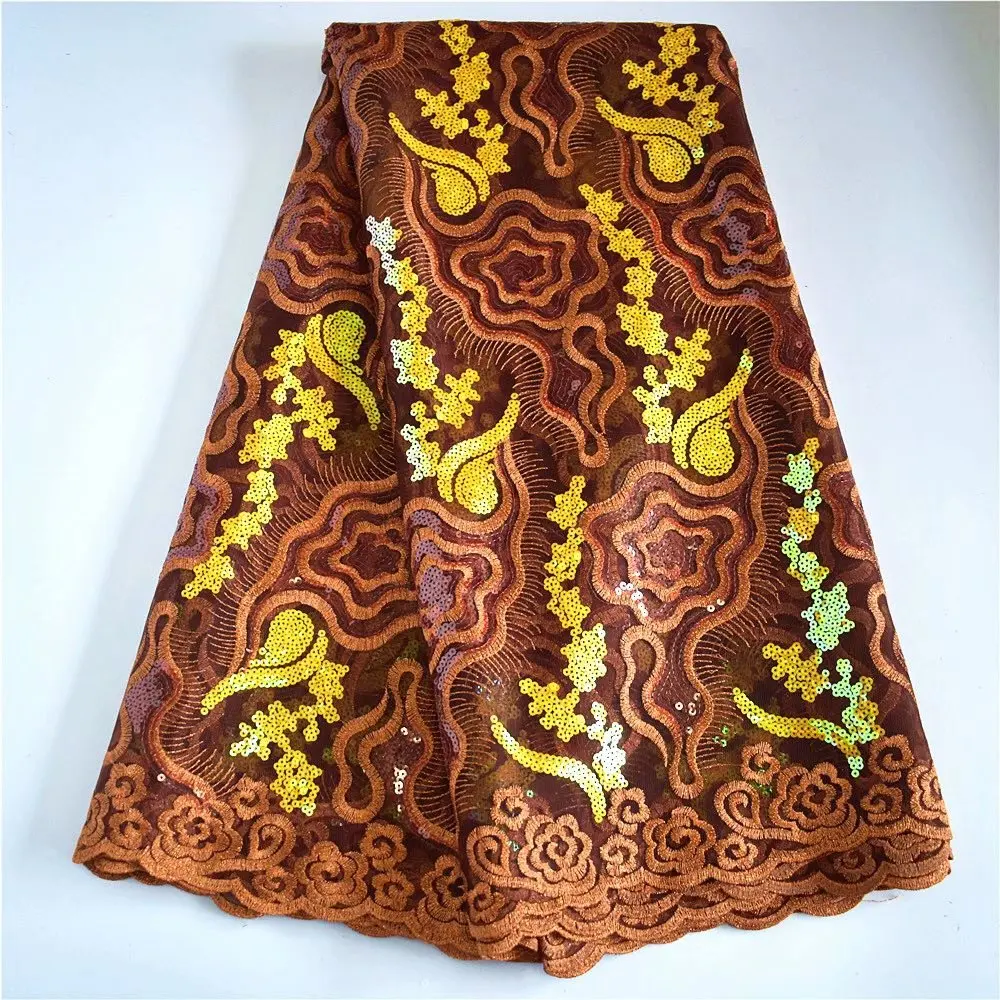 Последняя африканская кружевная ткань с блестками 2020 высокое качество