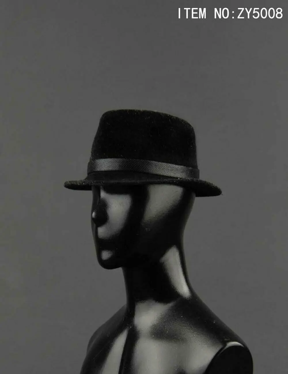 

1/6 Scale ZY5008 Men's Black Top Hat Model for 12" Action Figure Doll