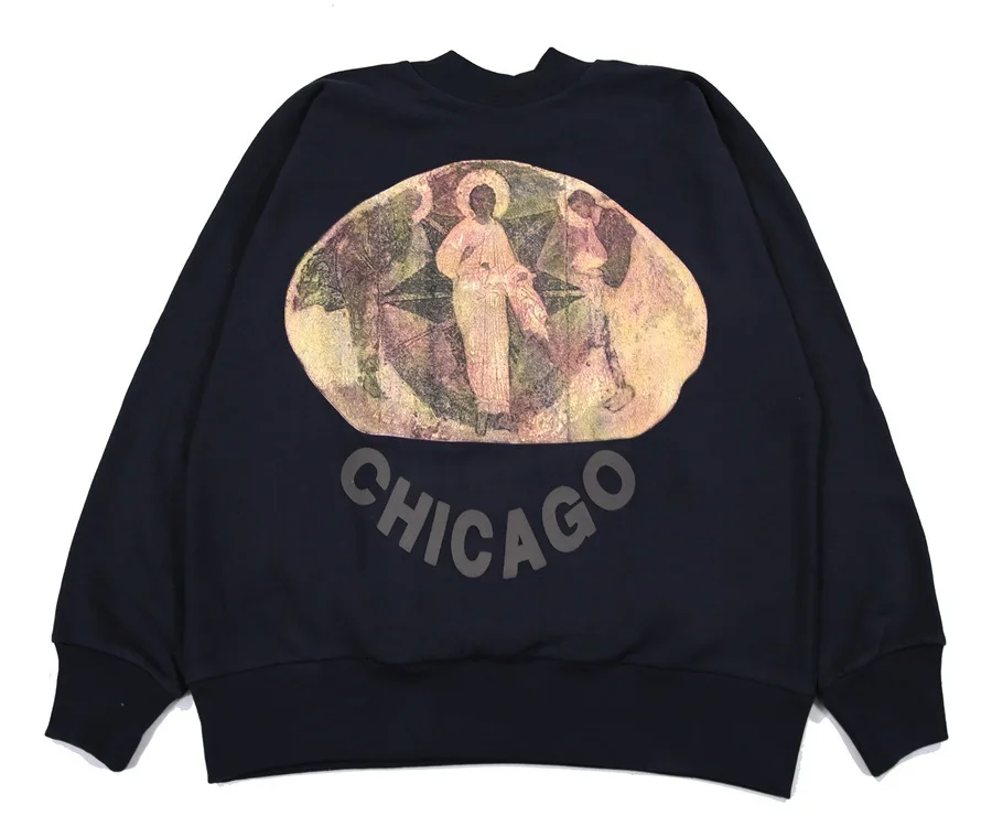 

Jesus Is King Sweatshirt Patchwork Print Urban Streetwear Oversize Thing Kanye Concert Hip Hop Hoodie Pullovers Men and Women