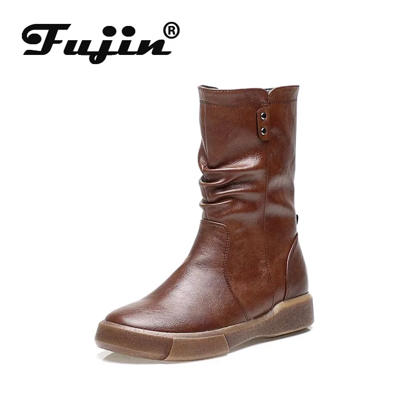Fujin/зимние ботинки Сезон осень-зима 2020 года Новые хлопковые с бархатной подошвой