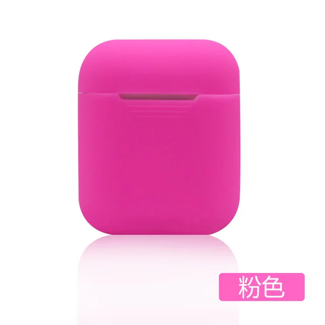 Розовый ТПУ Силиконовые Bluetooth беспроводные наушники чехол для AirPods защитная сумка-чехол Аксессуары для кожи для Apple Airpods зарядная коробка - Цвет: Розовый