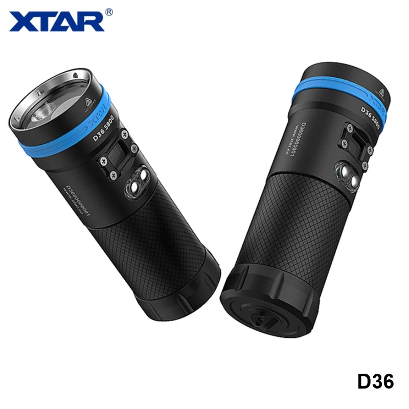 Xtar D36 5800lm Cree XHP70 Ультра мощный перезаряжаемый фонарь для дайвинга O светодиодный дисплей XHP35 светодиодный фонарь для подводного плавания с батареей 18650