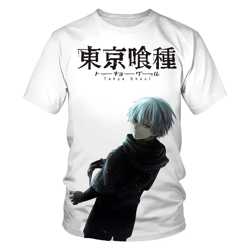 

Summer new style men's 3DT shirt Japanese anime cartoon fighting series digital printing shirt handsome street short sleeves