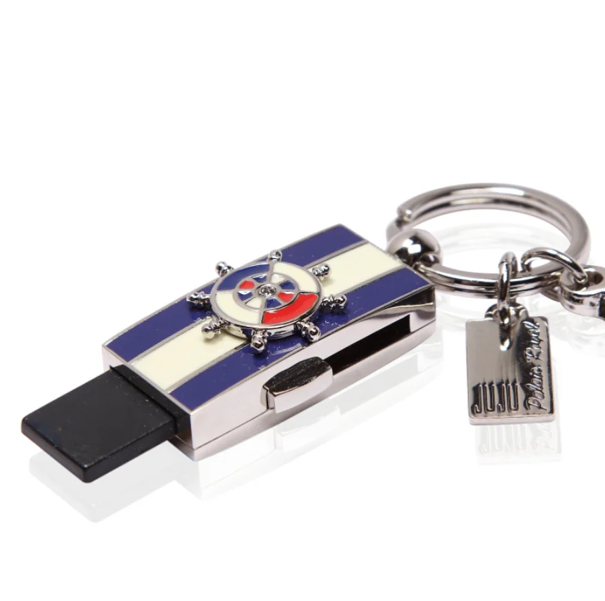Модный металлический флэш накопитель USB2.0 в морском стиле с логотипом на заказ|USB