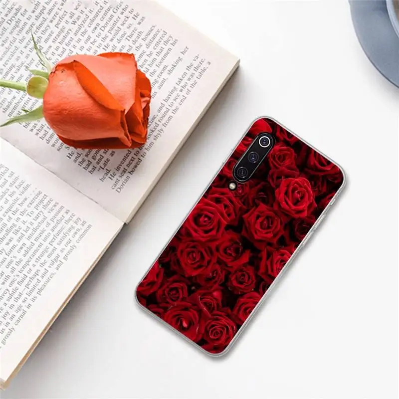 

red rose flower Customer Phone Case For Xiaomi Redmi note 7 8 9 A t k30 max3 9 s 10 pro lite