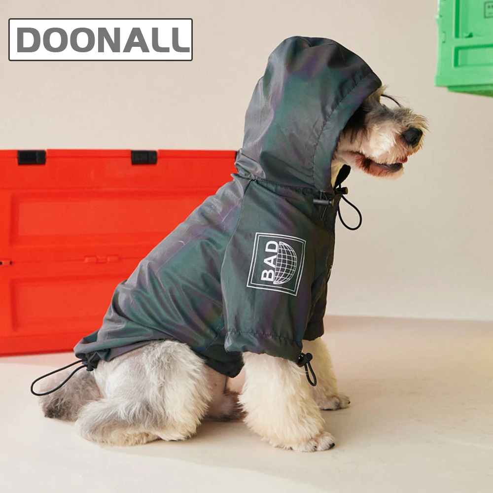 Дождевик с надписью ФБР (Ночное видение Светоотражающая ветровка капюшоном