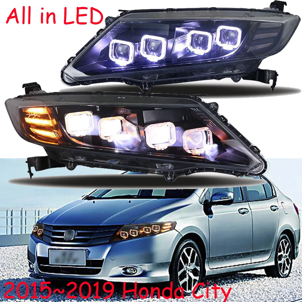 Автомобильный бупмер головной свет для Honda City фары Cruiser автомобильные аксессуары все светодиодный противотуманные фары