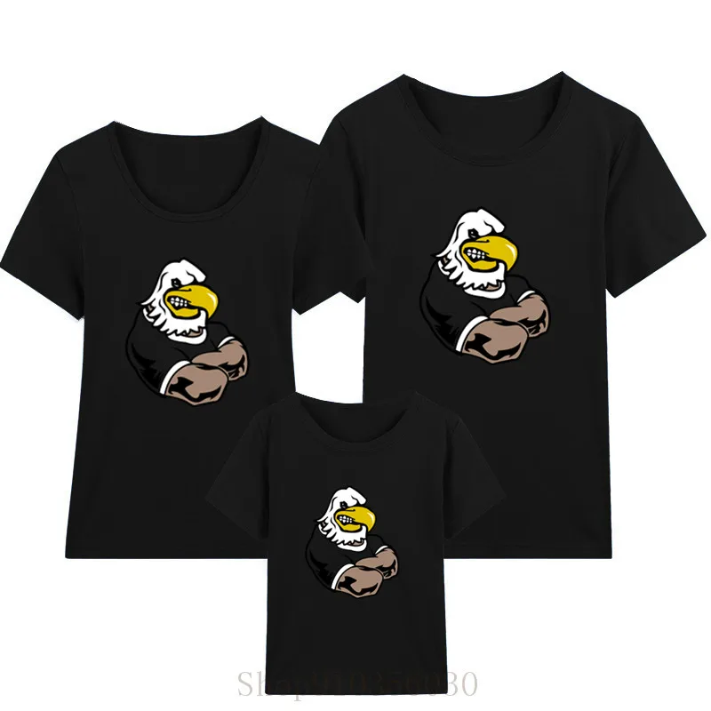 Комплекты одинаковой одежды для мамы и дочки с принтом орла надписью Мама я