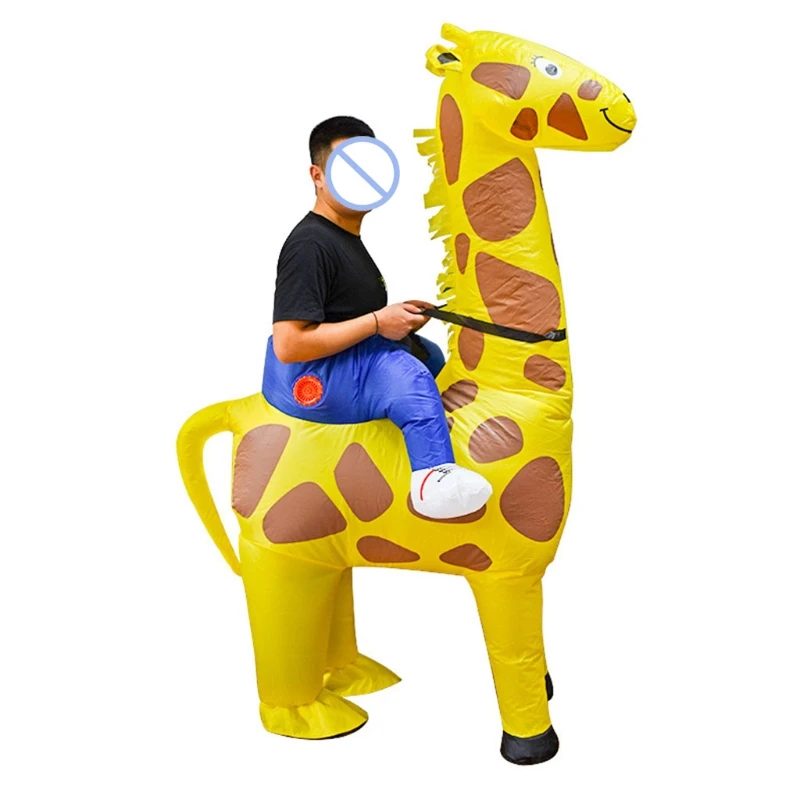 

Yellow Giraffe Halloween Adult Cosplay Inflatable Suit Festive Party Clothing