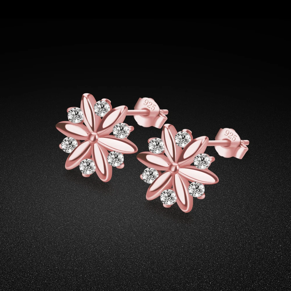 Новые серьги гвоздики из настоящего серебра с искусственными блестками