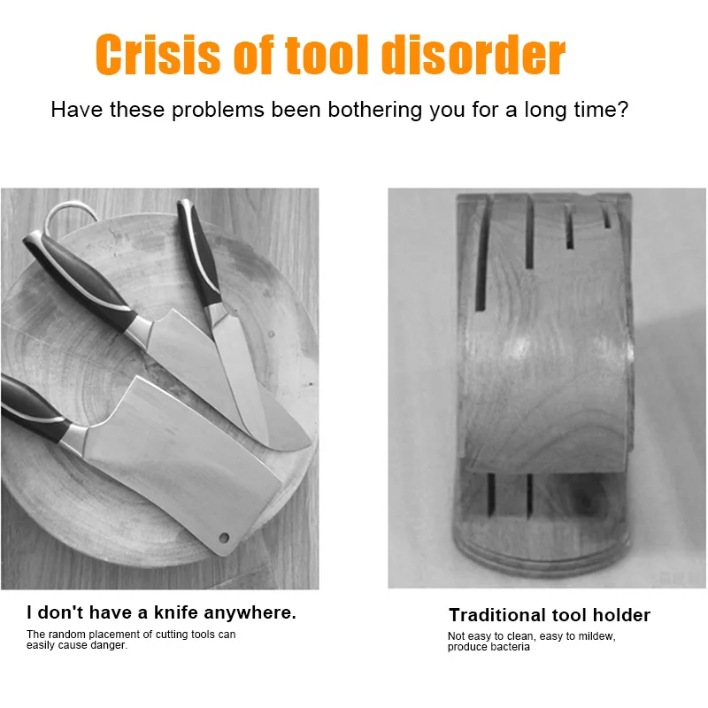 

Wall Mount Magnetic Knife Storage Holder Chef Rack Home Decor Utensil Stainless Steel Kitchen Tool F2