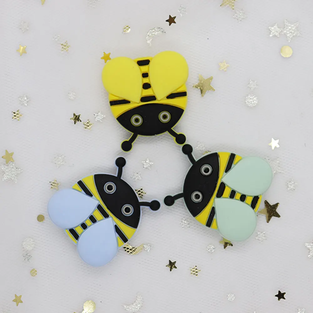 5 шт. силиконовые бусины Honeybee 2 8 см Прорезыватели для зубов игрушки Perle
