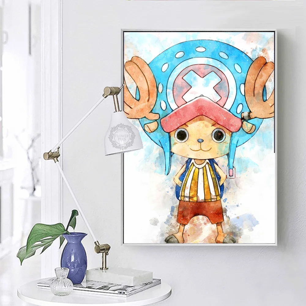 Модульная печать картины Домашний декор 1 шт. цельный Луффи Эйс Сабо аниме офис