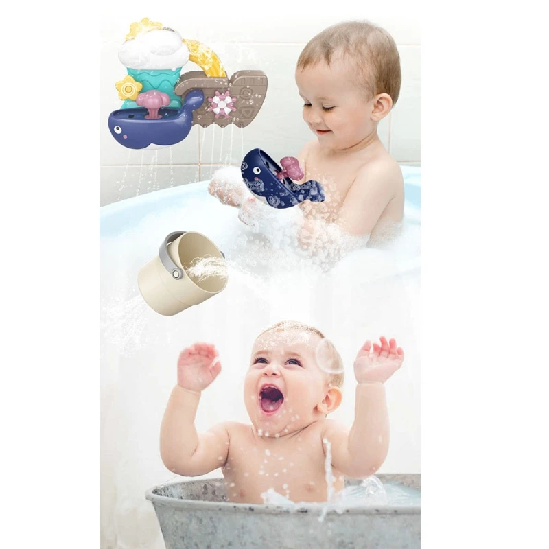 

Игрушка для купания в ванную комнату, вращающаяся игрушка для малышей с 3 мощными присосками для купания детей