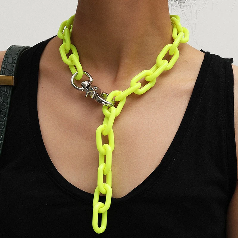 Ожерелье женское акриловое в стиле панк рок ювелирное изделие для девушек чокер