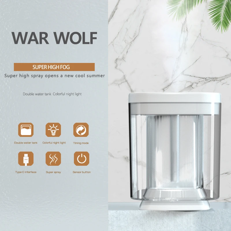 

Air Humidificador with Atmosphere Lamp Home Portable Crystal Aromatheraphy Humidifier USB Wireless Essential Oil Diffuser