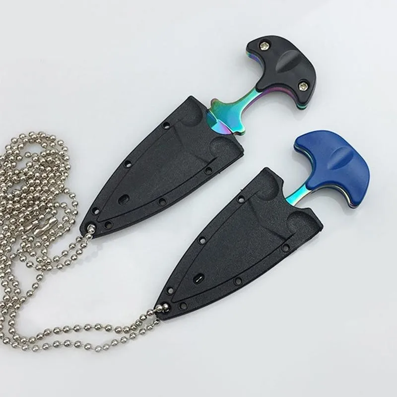 

Multifunctional Outdoor Knife Mini Straight Knife Training Defense Portable Gadgets F6T8