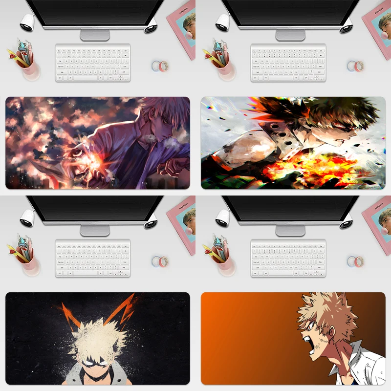 

Katsuki Bakugou My Hero Academia Gaming Computer Mouse Pad Large Mouse Mat Big Desk Mat Non-Slip Rubber Base Mousepad