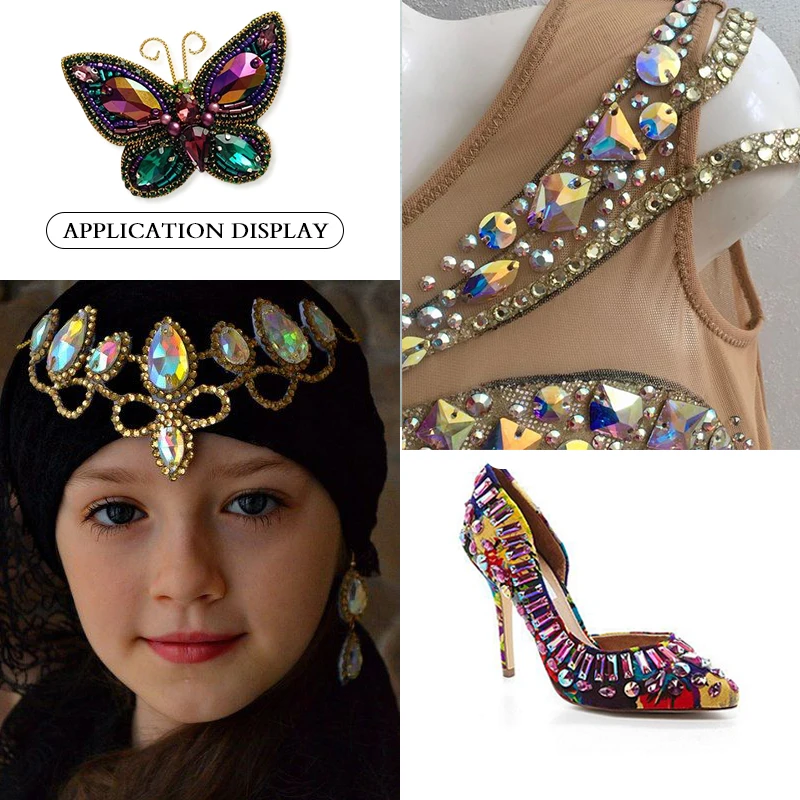 Аксессуары для шитья AB K5 стеклянные стразы с блестками галактические s одежды