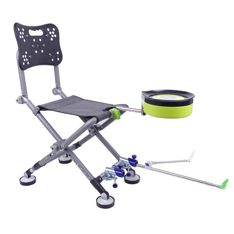 Reinforced all terrain fishing chair folding aluminum alloy multifunctional portable thickening | Мебель