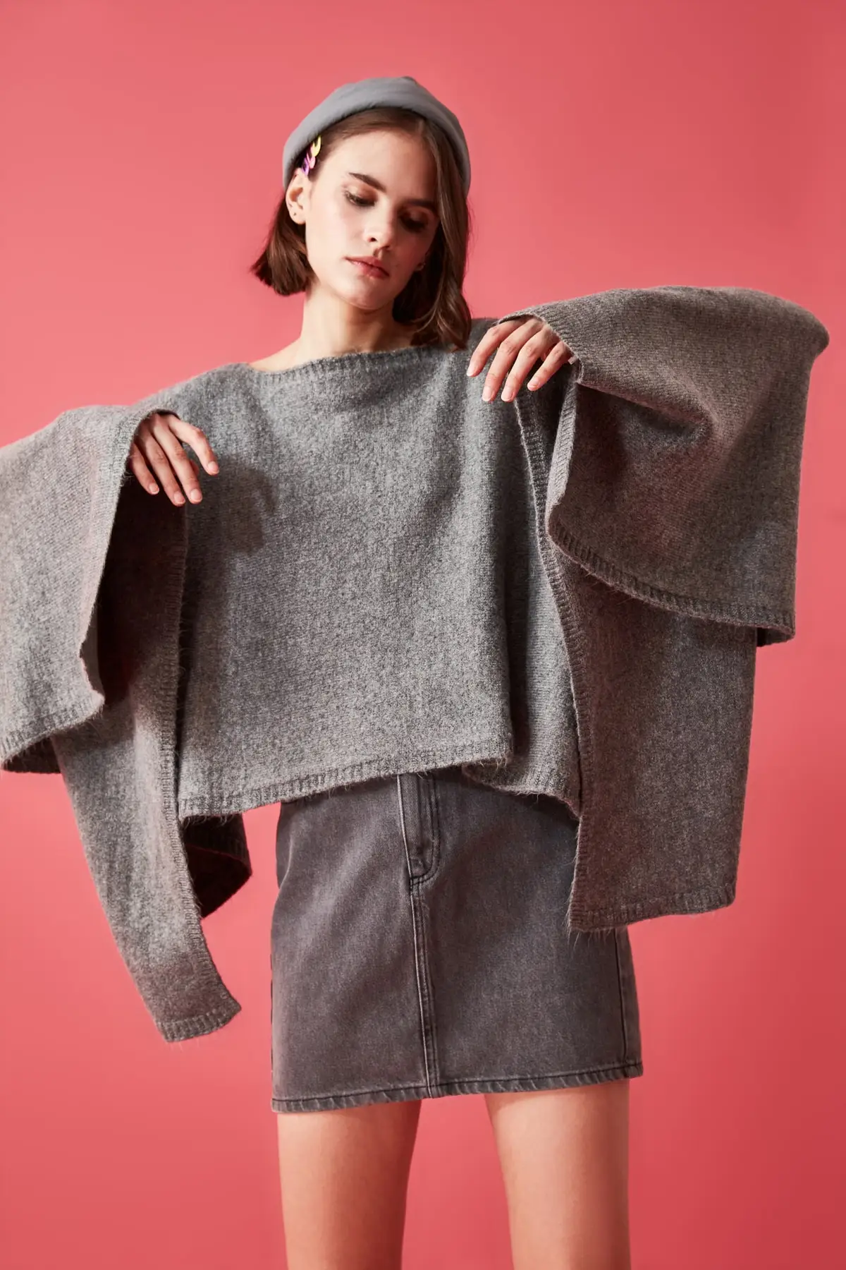 

Trendyol Cape Grnm Knitwear Sweater TWOAW21KZ0618