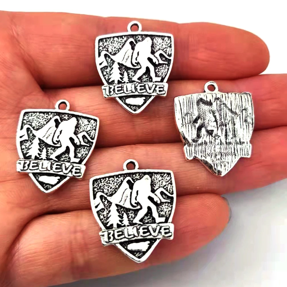 50 шт. верьте Бигфут античный кулон гора бегущий в горе подвеска hid &amp seek для сделай