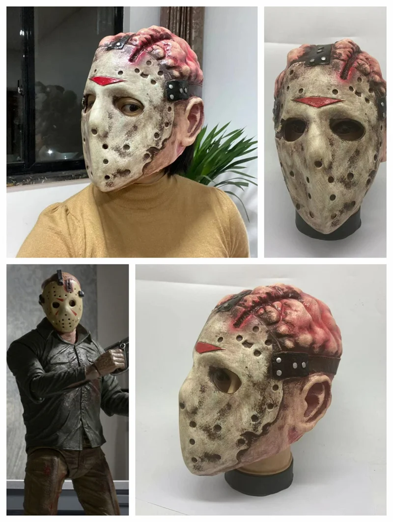 

Jason Voorhees Halloween Party Murderer Cosplay Costume Latex Mask Friday The 13th Scary Masks Halloween Killer Masquerade Mask