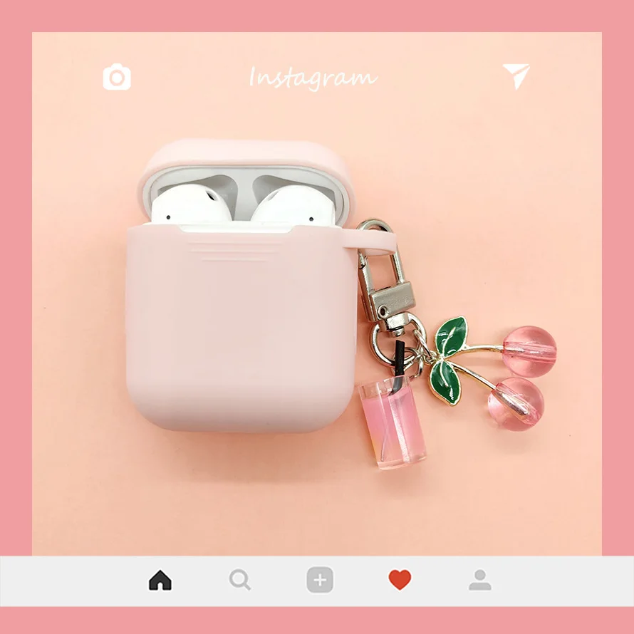 Милый корейский силиконовый чехол для Apple Airpods аксессуары Bluetooth наушники милый