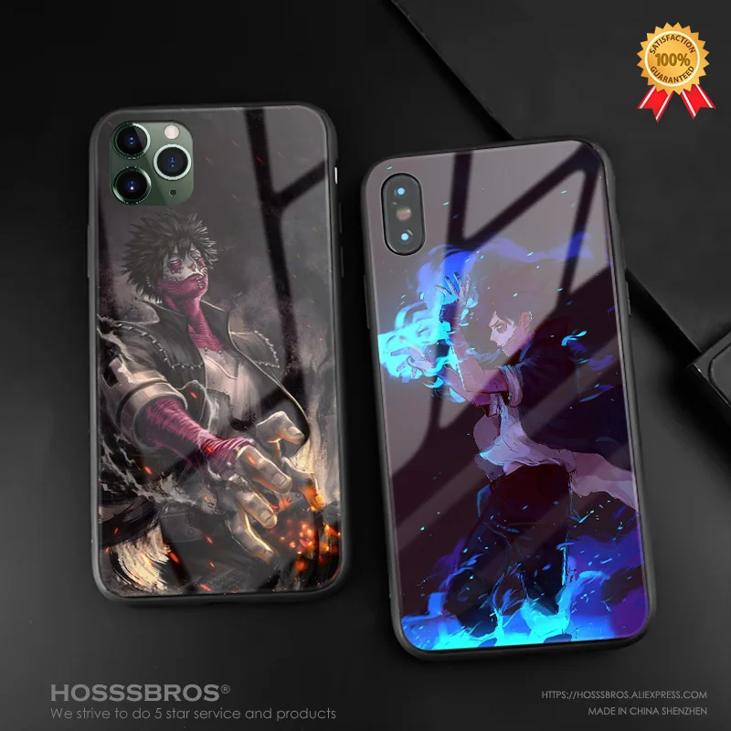 Мягкий силиконовый стеклянный чехол для телефона Dabi Boku no My Hero академия iPhone SE 6s 7 8