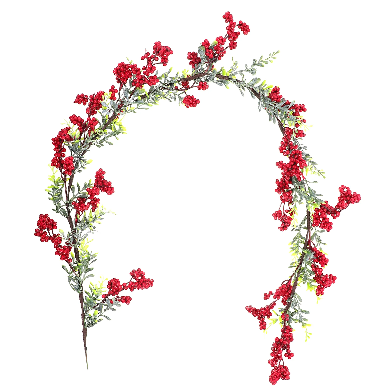 

1pc Emulated Christmas Red Fruit Rattan Xmas Scene Layout Rattan Hanging Decor