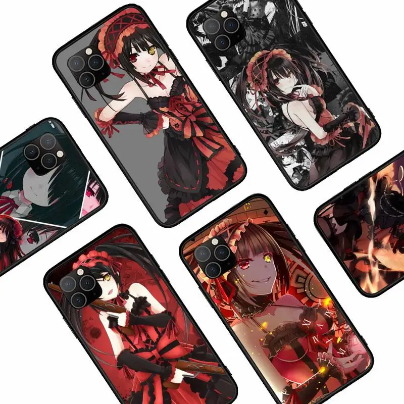 

Date a Live Tokisaki Kurumi Anime Phone Case For iphone 12 11Pro Max 11 13 XR XS Max X 8 7 6 6S Plus mini SE 2020 soft Cover