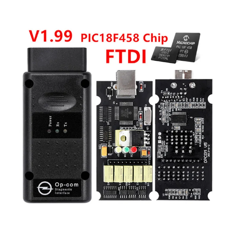 opcom v1.99 OBD2 автомобильные аксессуары OPCOM V1.99 OP COM V1.78 V1.7 для Opel диагностический инструмент PIC18F458 и FTDI чип OP-COM реле NEC 120309A - Цвет: opcom v1.99