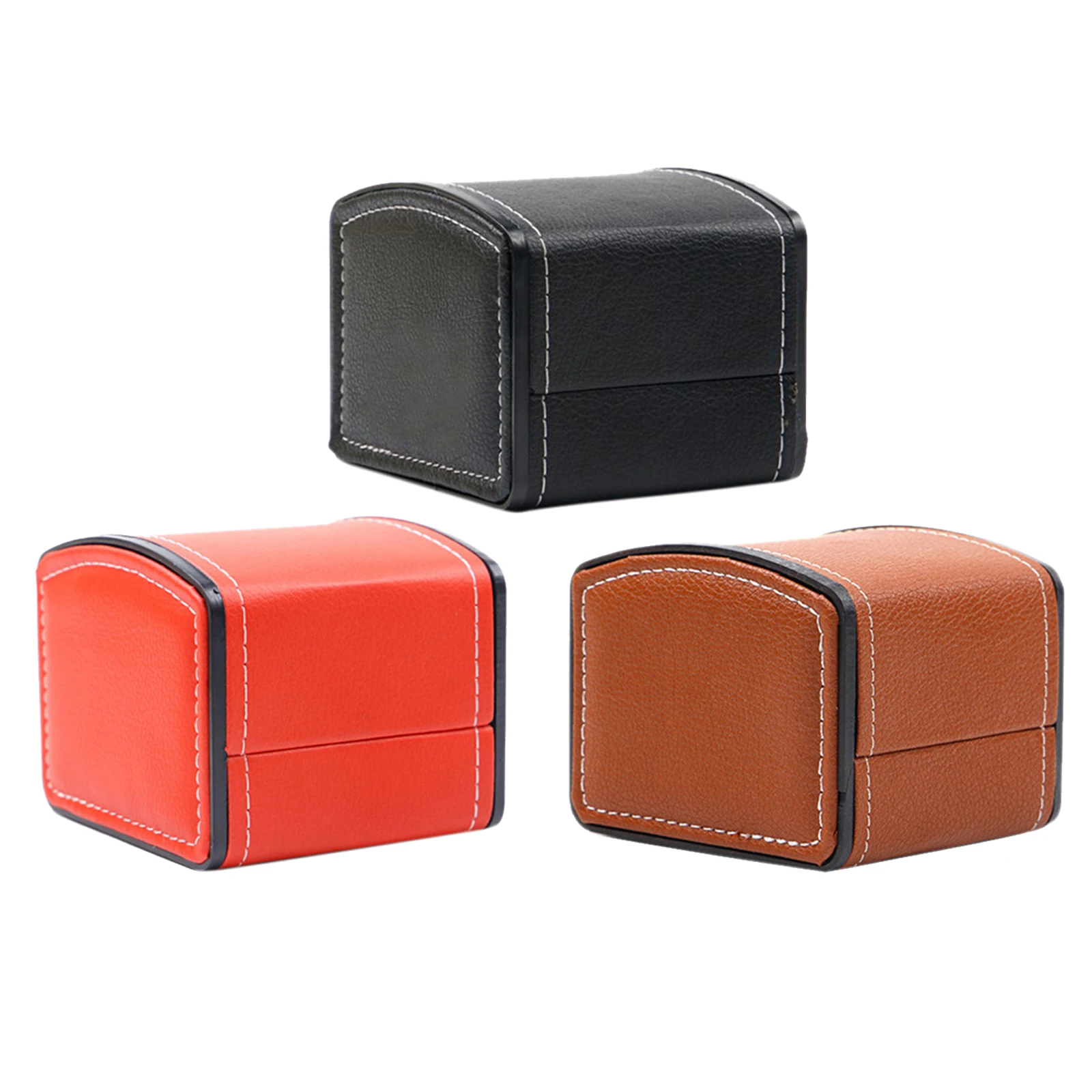 

PU Leather Watch Case Storage Holder Organizer Jewelry Box Gift 3.5x4x3in