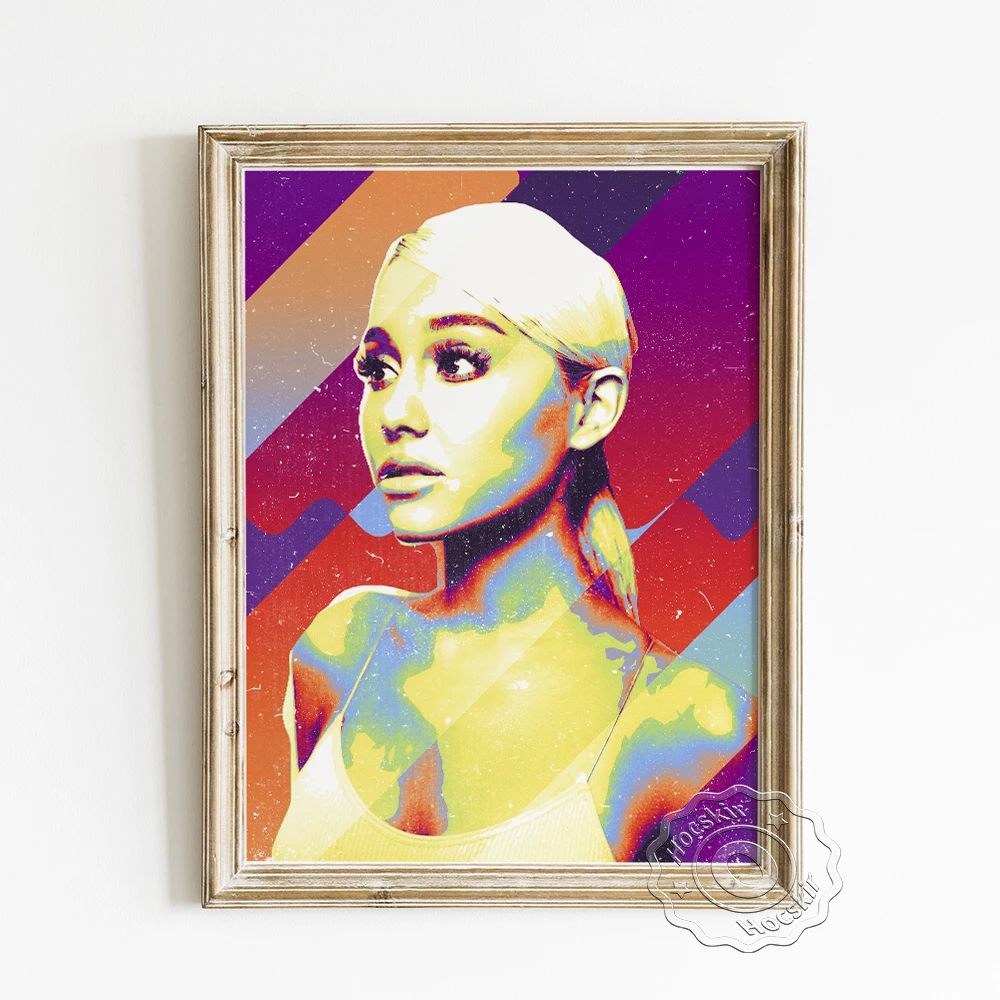 

American Singer Ariana Grande Star Poster, Pop Music Fans Collection Wall Stickers, Living Room Bedroom Art Prints Home Decor