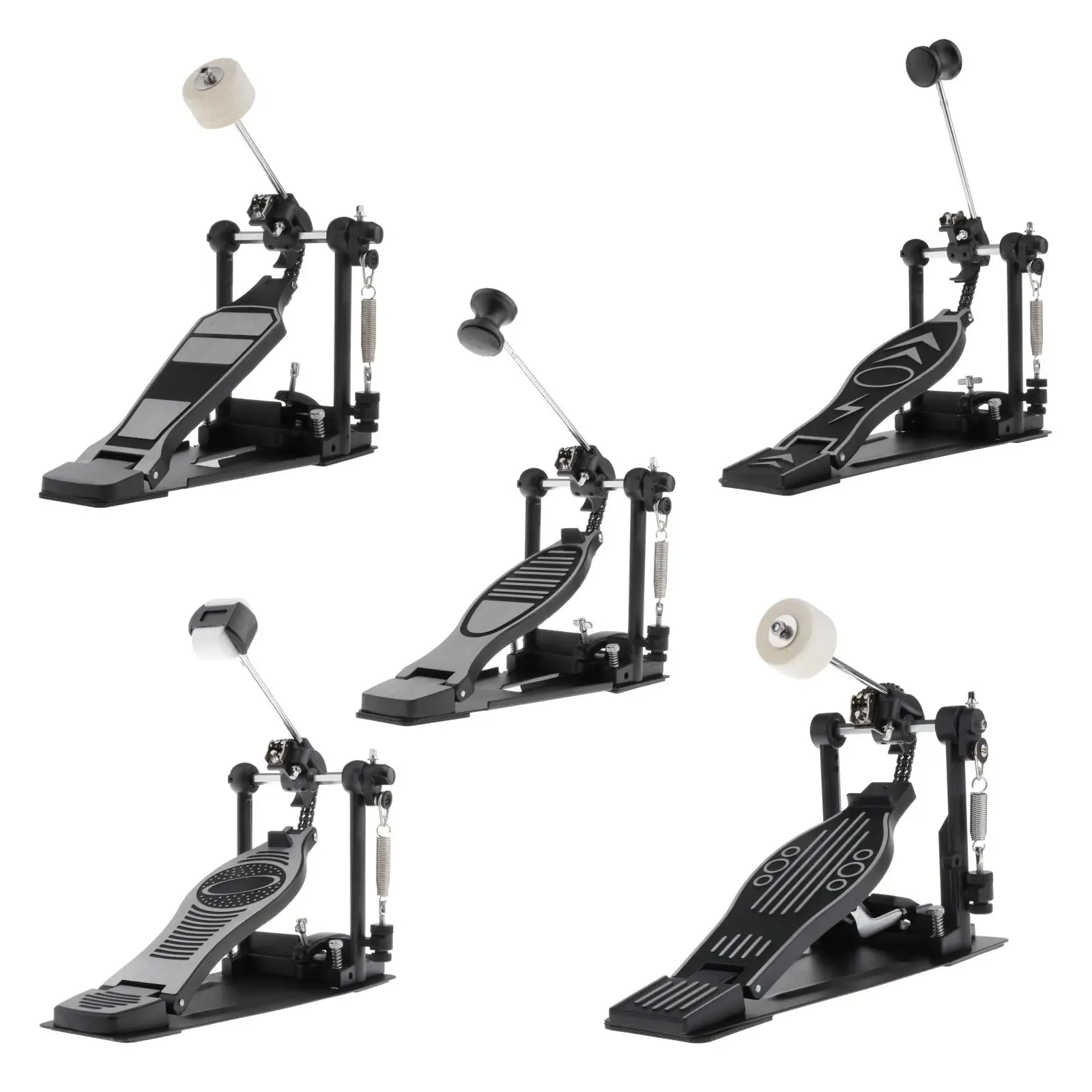

Metal Kick Single Bass Drum Pedal Foot Pedal Percussion Black Professional