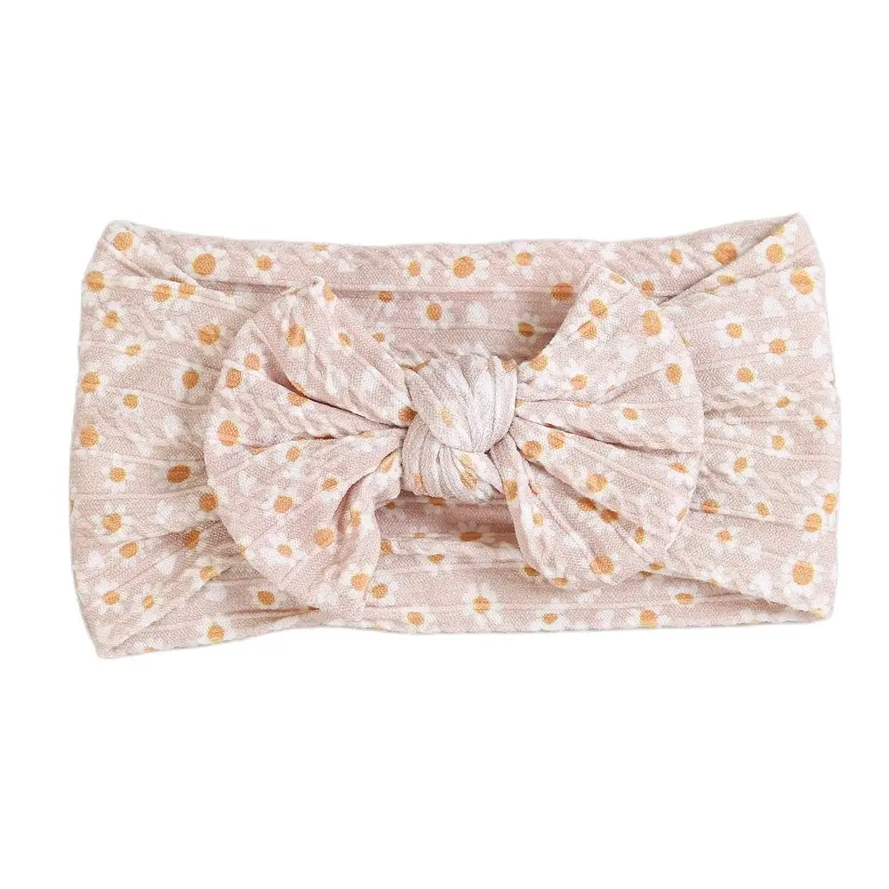 

Print Cable Bow Headband For Baby Girls Soft Nylon Headbands Cute Floral Elastic Hairbands Children Headwear Hair Accessories