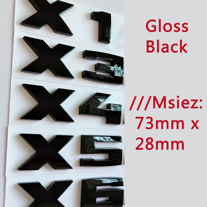 3D Глянцевая черная эмблема M-sport для BMW M1 M2 M3 M4 M5 M6 X1M X2M X3M X4M X5M X6M наклейка на багажник